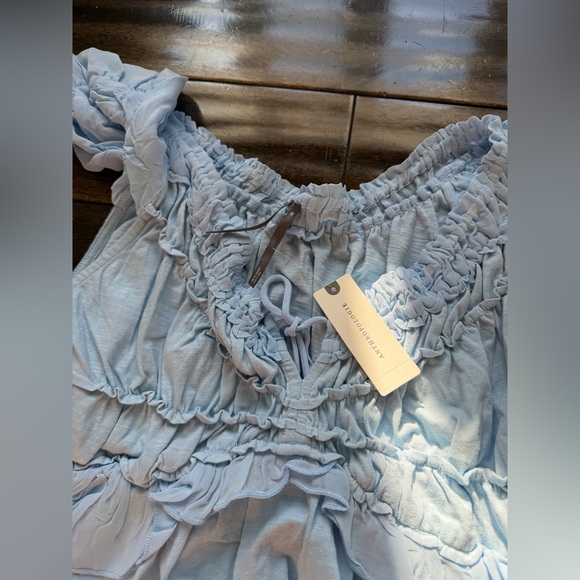 Anthropologie Ruffle Cap Sleeve Blouse - Picture 4 of 6